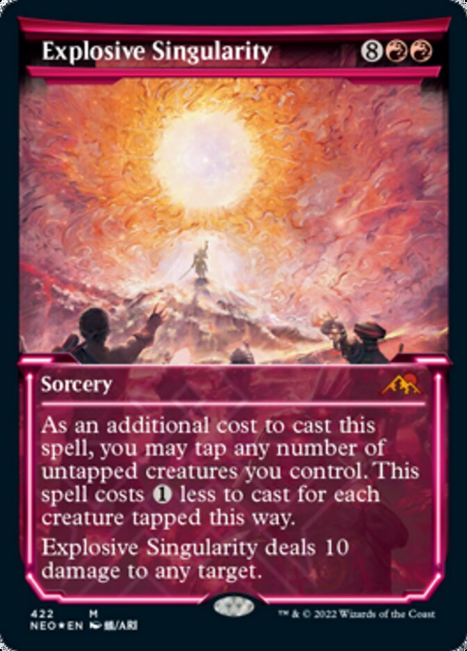 Explosive Singularity (Showcase) (422) Etched - Kamigawa: Neon Dynasty