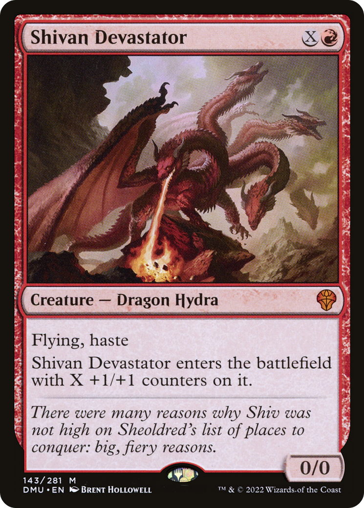 Shivan Devastator (143) Foil - Dominaria United