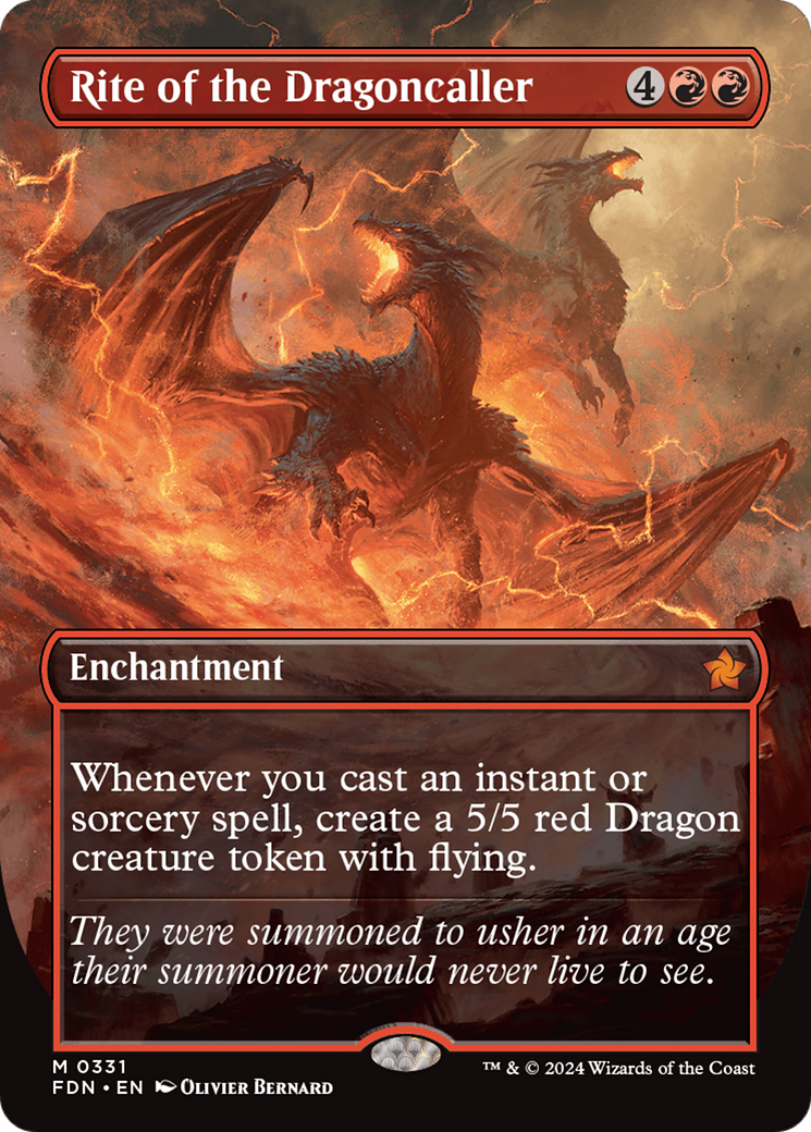 Rite of the Dragoncaller (Borderless) (331) Foil - Foundations