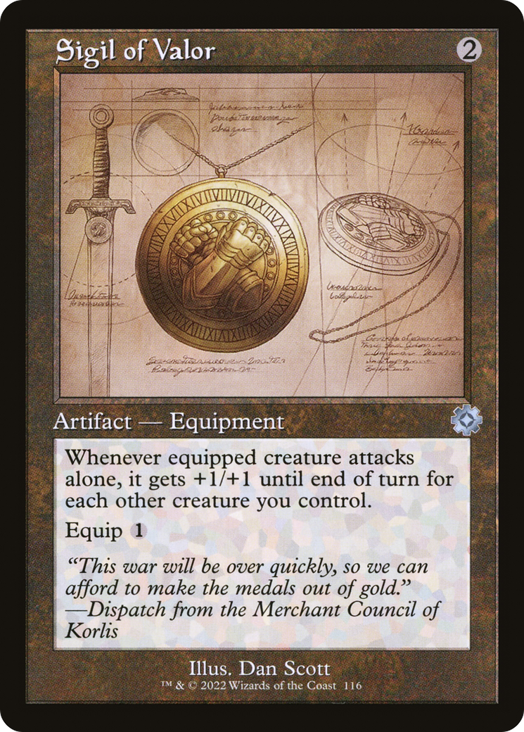Sigil of Valor (Schematic) (Retro) (116) - The Brothers' War Retro Artifacts