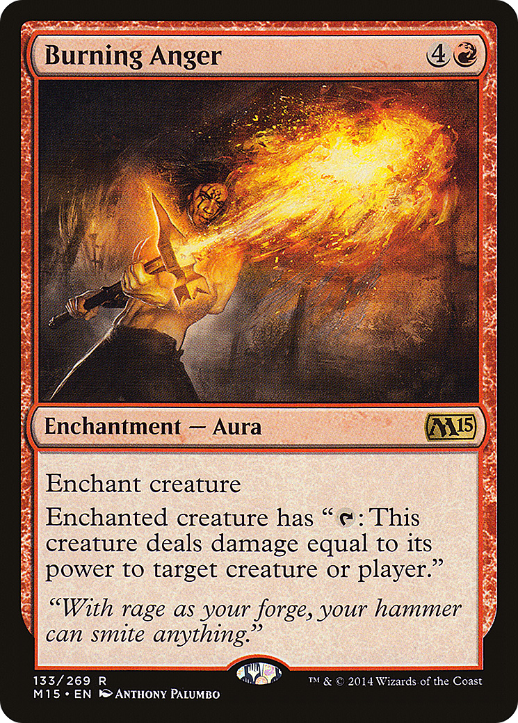 Burning Anger (133) Foil - Magic 2015