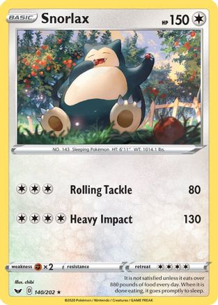 Snorlax (140) - Sword & Shield Base Set