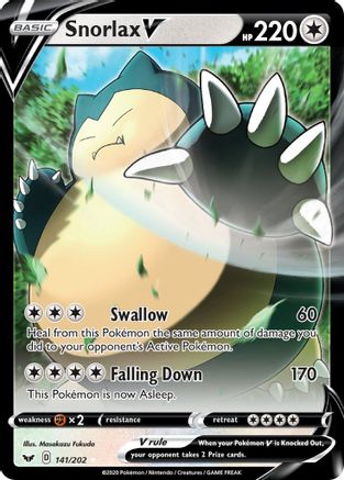 Snorlax V (141) Holofoil - SWSH01 Sword & Shield Base Set