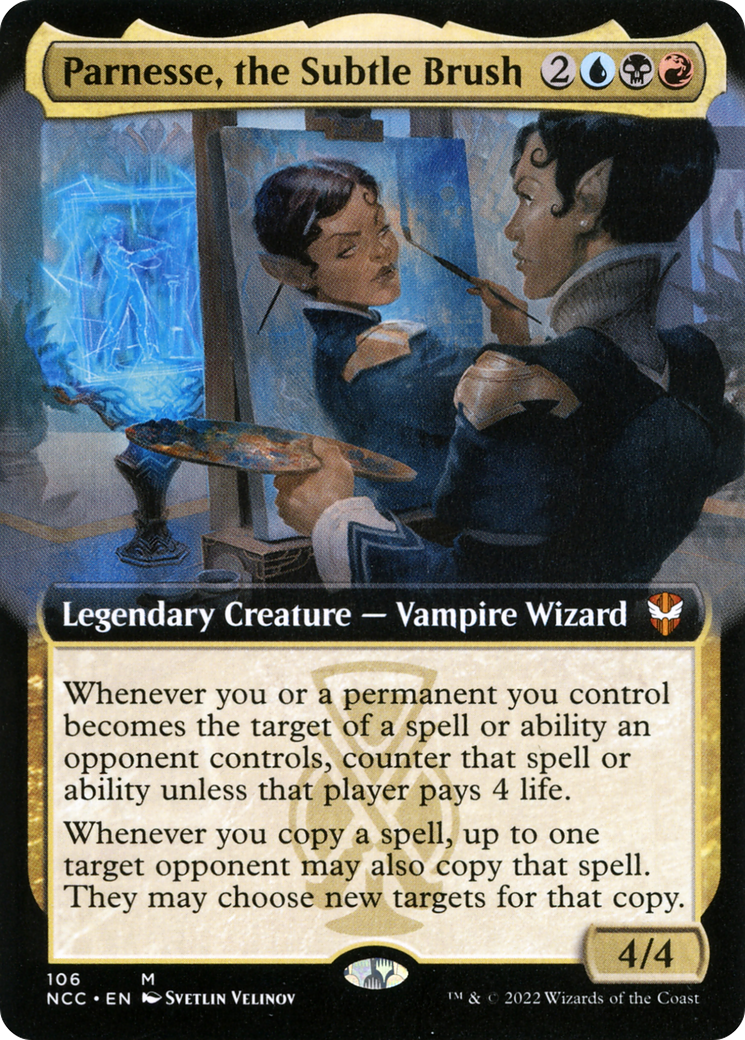 Parnesse, the Subtle Brush (Extended Art) (106) Foil - New Capenna Commander