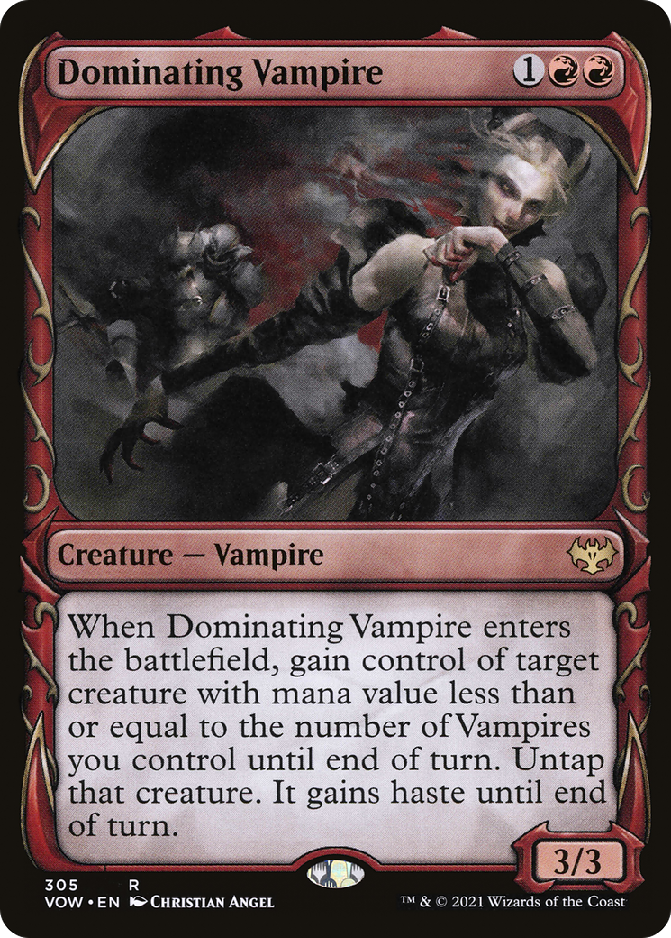 Dominating Vampire (Showcase) (305) Foil - Innistrad: Crimson Vow