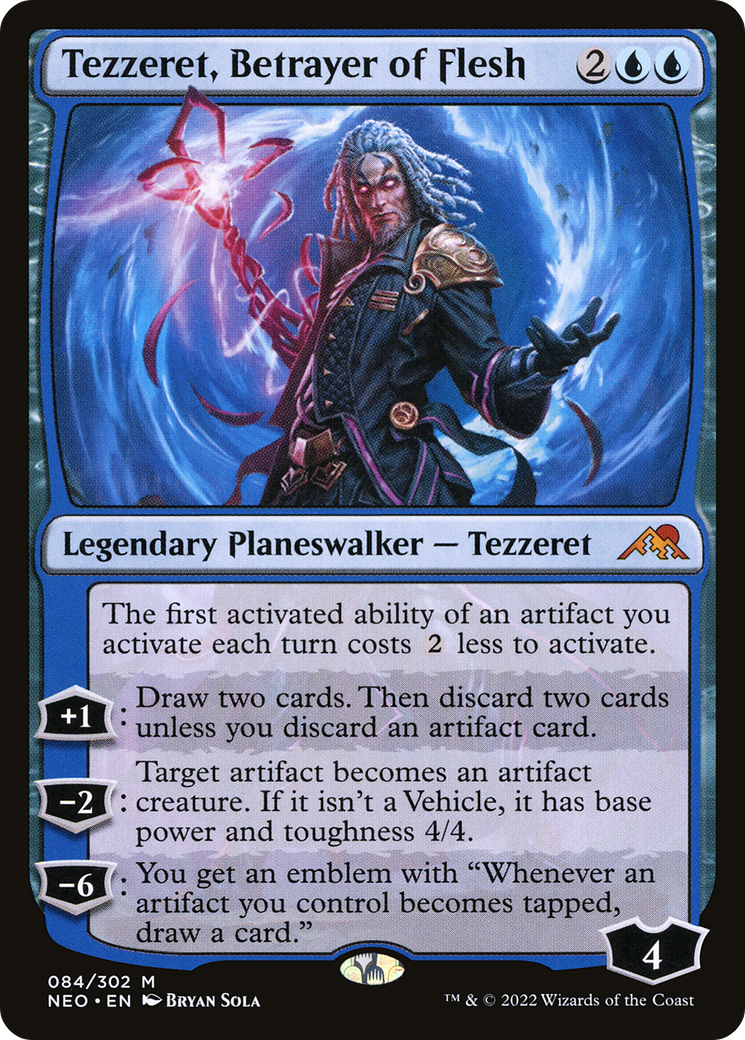 Tezzeret, Betrayer of Flesh (084) Foil - Kamigawa: Neon Dynasty