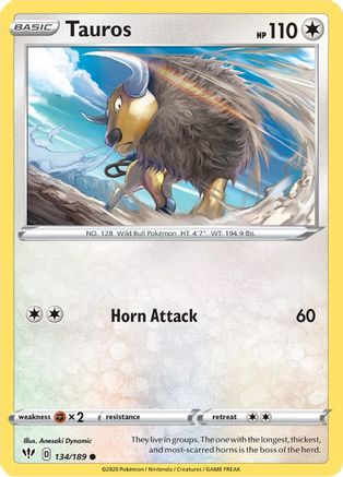 Tauros (134) - SWSH03 Darkness Ablaze