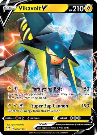 Vikavolt V (60) Holofoil - SWSH03 Darkness Ablaze