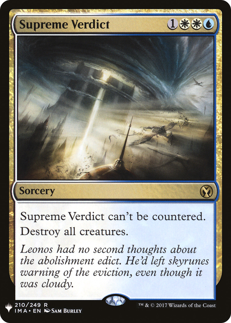 Supreme Verdict (IMA-210) - The List