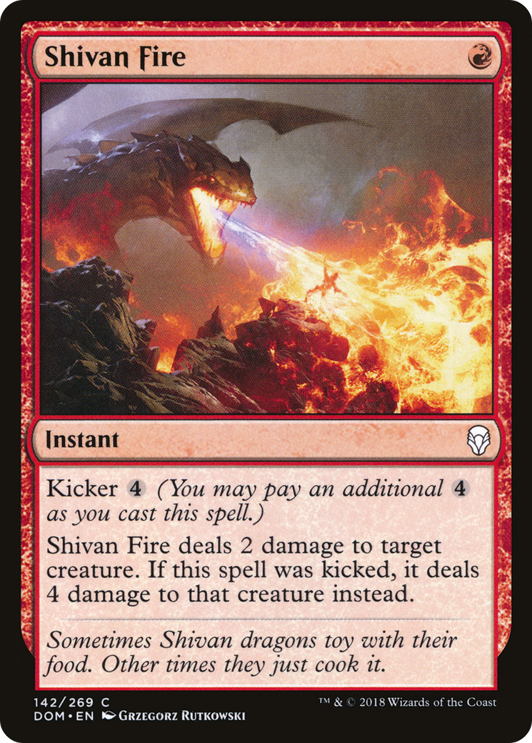Shivan Fire (142) Foil - Dominaria
