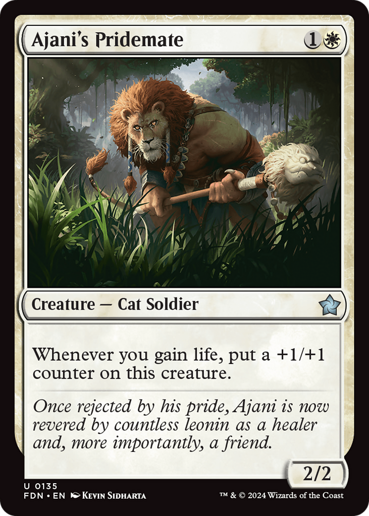 Ajani's Pridemate (135) Foil - Foundations