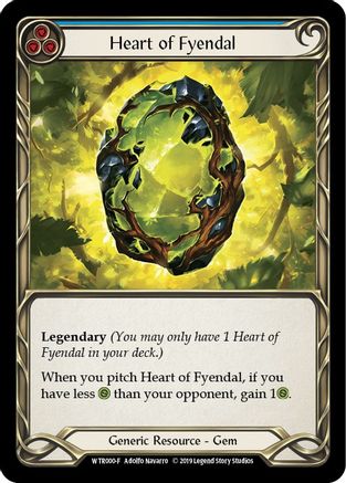 Heart of Fyendal (WTR000) (1st Edition) Cold Foil - Welcome to Rathe