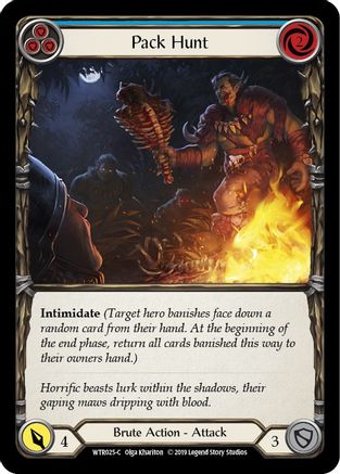 Pack Hunt (Blue) (WTR025) (1st Edition) Rainbow Foil - Welcome to Rathe