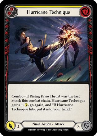 Hurricane Technique (WTR084) 1st Edition Rainbow Foil - Welcome to Rathe