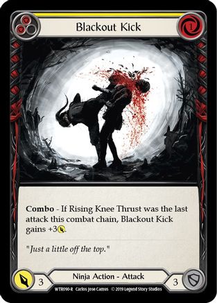 Blackout Kick (Yellow) (WTR090) (Unlimited Edition) Rainbow Foil - Welcome to Rathe