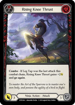 Rising Knee Thrust (Red) (WTR104) (Unlimited Edition) Rainbow Foil - Welcome to Rathe