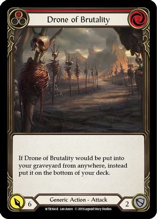 Drone of Brutality (Red) (WTR164) (1st Edition) Rainbow Foil - Welcome to Rathe