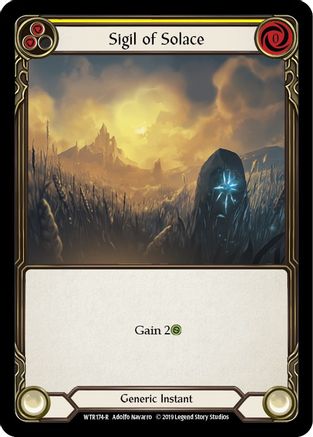 Sigil of Solace (Yellow) (WTR174) (1st Edition) Rainbow Foil - Welcome to Rathe
