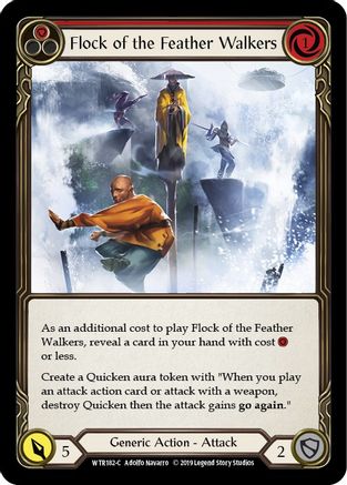Flock of the Feather Walkers (Red) (WTR182) (1st Edition) Rainbow Foil - Welcome to Rathe