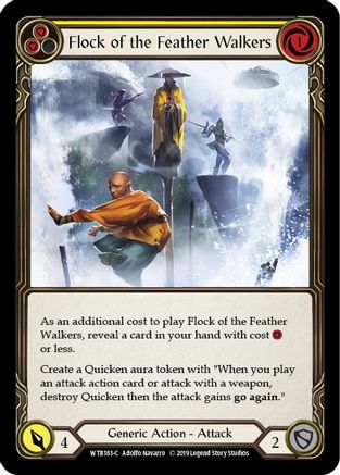 Flock of the Feather Walkers (Yellow) (WTR183) (Unlimited Edition) Rainbow Foil - Welcome to Rathe