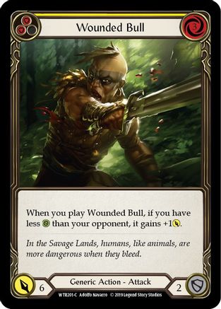 Wounded Bull (Yellow) (WTR201) (Unlimited Edition) Rainbow Foil - Welcome to Rathe