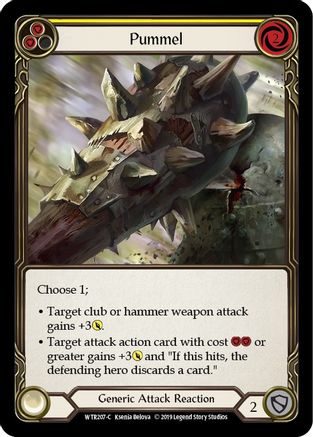 Pummel (Yellow) (WTR207) (1st Edition) Rainbow Foil - Welcome to Rathe