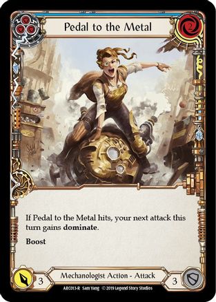 Pedal to the Metal (Blue) (ARC013) (Unlimited Edition) Rainbow Foil - Arcane Rising