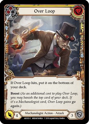 Over Loop (Yellow) (ARC021) (1st Edition) Rainbow Foil - Arcane Rising