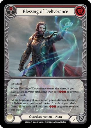 Blessing of Deliverance (Red) (LGS006) (1st Edition) - FaB Promos