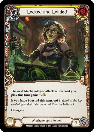 Locked and Loaded (Yellow) (ARC033) (1st Edition) Rainbow Foil - Arcane Rising