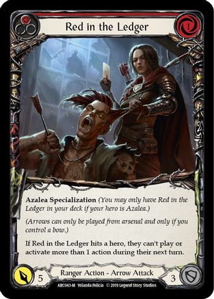 Red in the Ledger (ARC043) (Unlimited Edition) Rainbow Foil - Arcane Rising