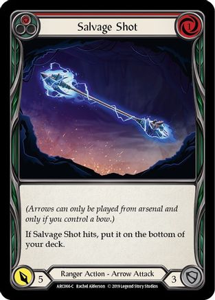 Salvage Shot (Red) (ARC066) (1st Edition) Rainbow Foil - Arcane Rising