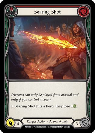 Searing Shot (Red) (ARC069) (1st Edition) Rainbow Foil - Arcane Rising