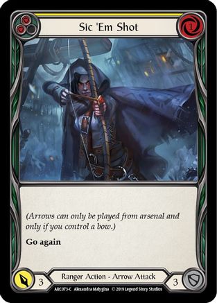Sic 'Em Shot (Yellow) (ARC073) (Unlimited Edition) - Arcane Rising