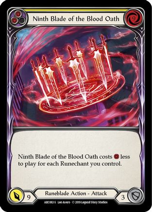 Ninth Blade of the Blood Oath (ARC082) (Unlimited Edition) - Arcane Rising