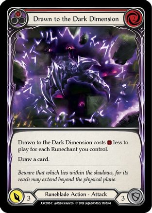 Drawn to the Dark Dimension (Red) (ARC097) (1st Edition) Rainbow Foil - Arcane Rising