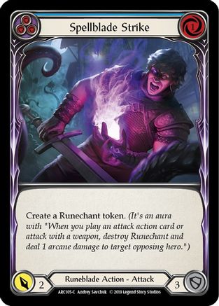 Spellblade Strike (Blue) (ARC105) (1st Edition) - Arcane Rising