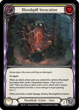 Bloodspill Invocation (Yellow) (ARC107) (Unlimited Edition) Rainbow Foil - Arcane Rising