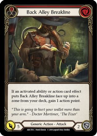 Back Alley Breakline (Red) (ARC176) (1st Edition) Rainbow Foil - Arcane Rising