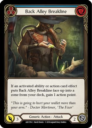 Back Alley Breakline (Blue) (ARC178) (Unlimited Edition) - Arcane Rising