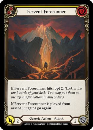 Fervent Forerunner (Yellow) (ARC183) (1st Edition) - Arcane Rising