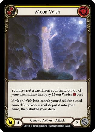 Moon Wish (Yellow) (ARC186) (1st Edition) Rainbow Foil - Arcane Rising