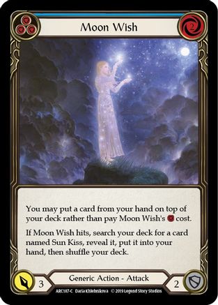 Moon Wish (Blue) (ARC187) (1st Edition) Rainbow Foil - Arcane Rising