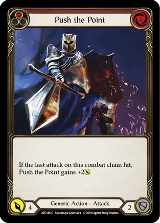 Push the Point (Red) (ARC188) (1st Edition) Rainbow Foil - Arcane Rising