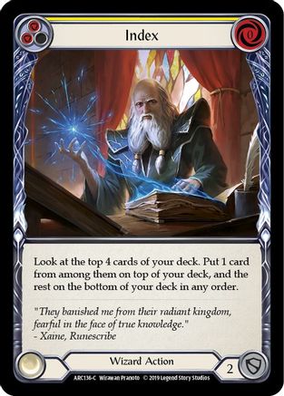 Index (Yellow) (ARC136) (Unlimited Edition) Rainbow Foil - Arcane Rising