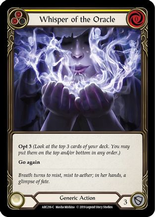 Whisper of the Oracle (Yellow) (ARC216) (1st Edition) - Arcane Rising