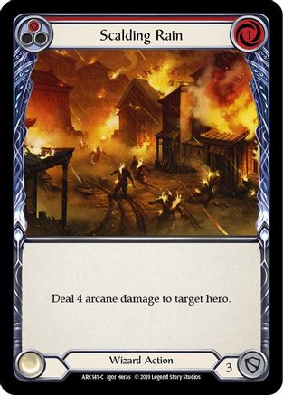 Scalding Rain (Red) (ARC141) (Unlimited Edition) - Arcane Rising