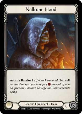 Nullrune Hood (ARC155) (1st Edition) Cold Foil - Arcane Rising
