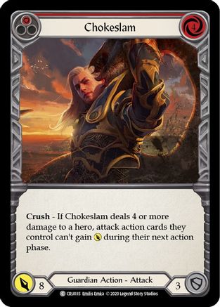 Chokeslam (Red) (CRU035) (Unlimited Edition) Rainbow Foil - Crucible of War