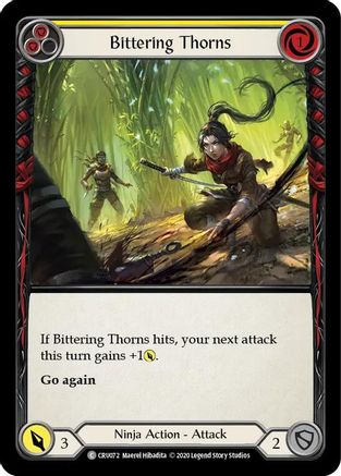 Bittering Thorns (CRU072) (1st Edition) Rainbow Foil - Crucible of War